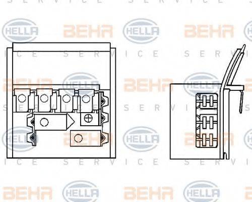 BEHR HELLA SERVICE 9ML351332131 Опір, вентилятор салону