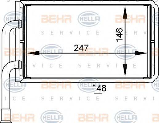 BEHR HELLA SERVICE 8FH351333031 Теплообмінник, опалення салону