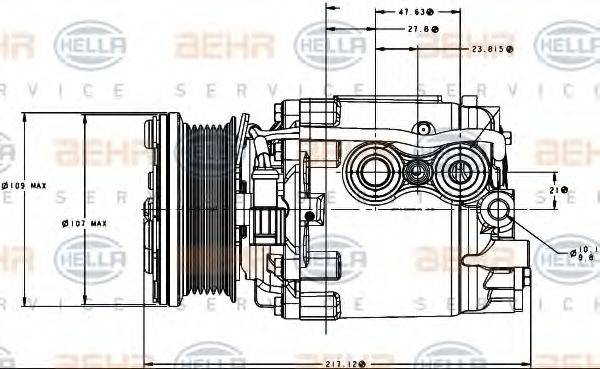 BEHR HELLA SERVICE 8FK351334111 Компресор, кондиціонер