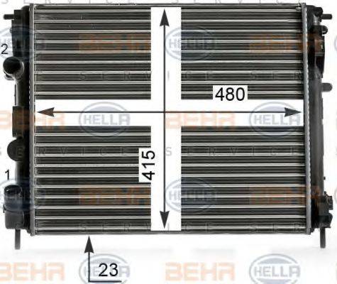 BEHR HELLA SERVICE 8MK376700581 Радіатор, охолодження двигуна