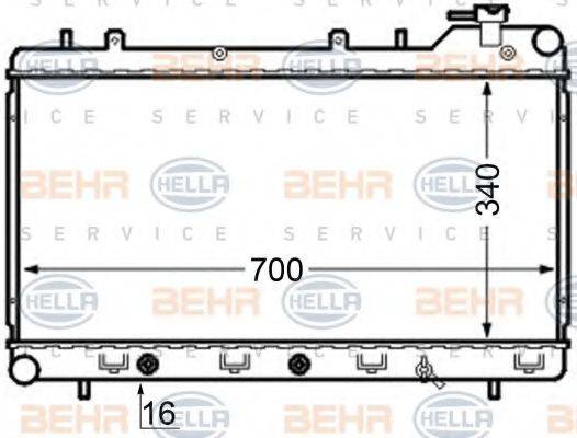 BEHR HELLA SERVICE 8MK376704561 Радіатор, охолодження двигуна