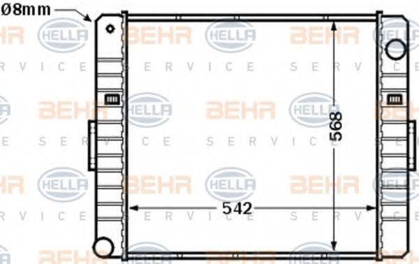 BEHR HELLA SERVICE 8MK376704611 Радіатор, охолодження двигуна