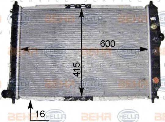 BEHR HELLA SERVICE 8MK376704831 Радіатор, охолодження двигуна