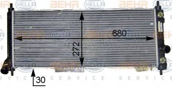 BEHR HELLA SERVICE 8MK376704841 Радіатор, охолодження двигуна