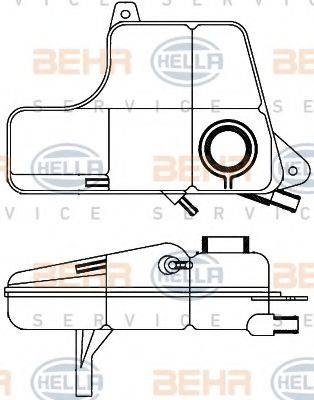 BEHR HELLA SERVICE 8MA376704891 Компенсаційний бак, охолоджуюча рідина