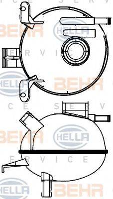 BEHR HELLA SERVICE 8MA376704901 Компенсаційний бак, охолоджуюча рідина