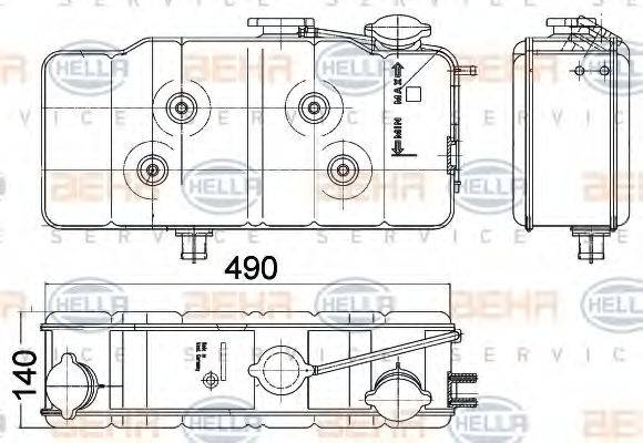 BEHR HELLA SERVICE 8MA376705181 Компенсаційний бак, охолоджуюча рідина