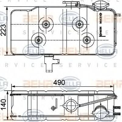 BEHR HELLA SERVICE 8MA376705211 Компенсаційний бак, охолоджуюча рідина