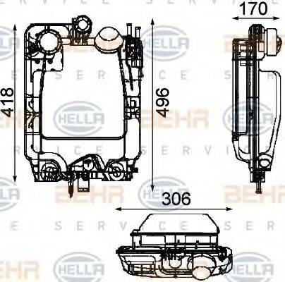 BEHR HELLA SERVICE 8MA376705291 Компенсаційний бак, охолоджуюча рідина