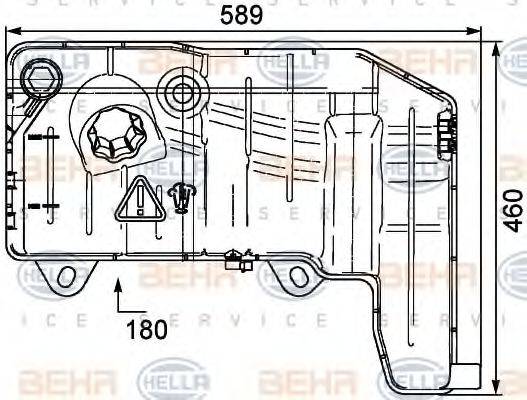 BEHR HELLA SERVICE 8MA376705511 Компенсаційний бак, охолоджуюча рідина