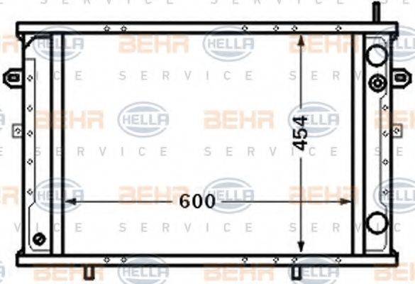 BEHR HELLA SERVICE 8MK376705661 Радіатор, охолодження двигуна