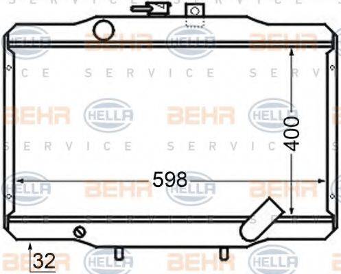 BEHR HELLA SERVICE 8MK376705741 Радіатор, охолодження двигуна