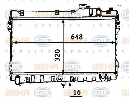 BEHR HELLA SERVICE 8MK376707541 Радіатор, охолодження двигуна