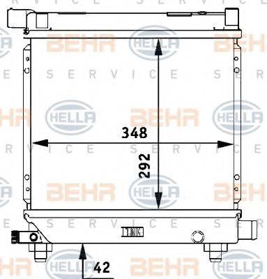 BEHR HELLA SERVICE 8MK376710631 Радіатор, охолодження двигуна