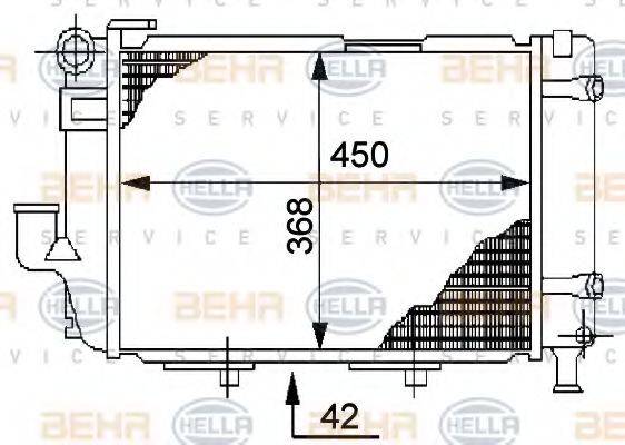 BEHR HELLA SERVICE 8MK376711361 Радіатор, охолодження двигуна