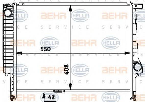 BEHR HELLA SERVICE 8MK376712171 Радіатор, охолодження двигуна