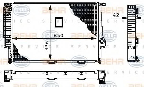 BEHR HELLA SERVICE 8MK376713141 Радіатор, охолодження двигуна