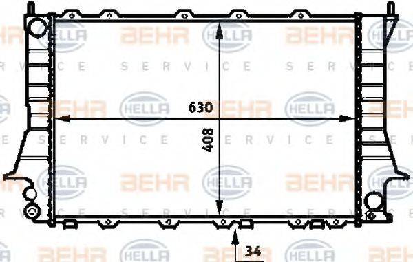 BEHR HELLA SERVICE 8MK376713611 Радіатор, охолодження двигуна