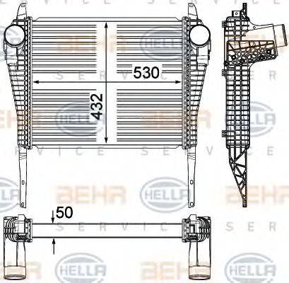 BEHR HELLA SERVICE 8ML376715241 Інтеркулер