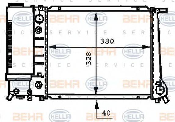 BEHR HELLA SERVICE 8MK376717201 Радіатор, охолодження двигуна