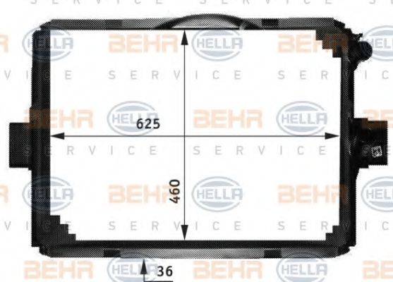 BEHR HELLA SERVICE 8MK376717551 Радіатор, охолодження двигуна