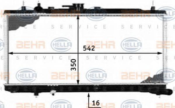 BEHR HELLA SERVICE 8MK376718361 Радіатор, охолодження двигуна