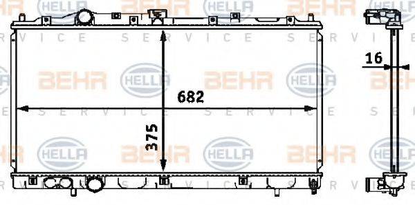 BEHR HELLA SERVICE 8MK376718411 Радіатор, охолодження двигуна