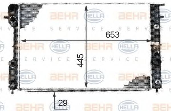 BEHR HELLA SERVICE 8MK376718661 Радіатор, охолодження двигуна