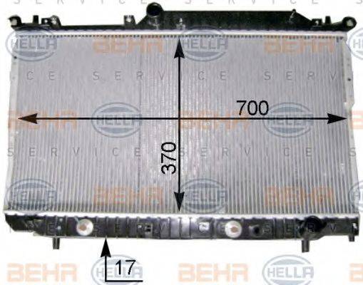 BEHR HELLA SERVICE 8MK376718801 Радіатор, охолодження двигуна