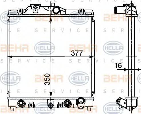 BEHR HELLA SERVICE 8MK376719781 Радіатор, охолодження двигуна