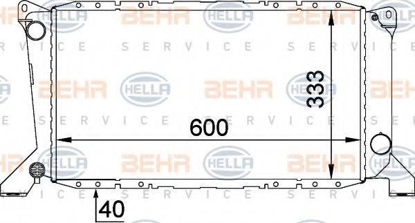 BEHR HELLA SERVICE 8MK376720211 Радіатор, охолодження двигуна