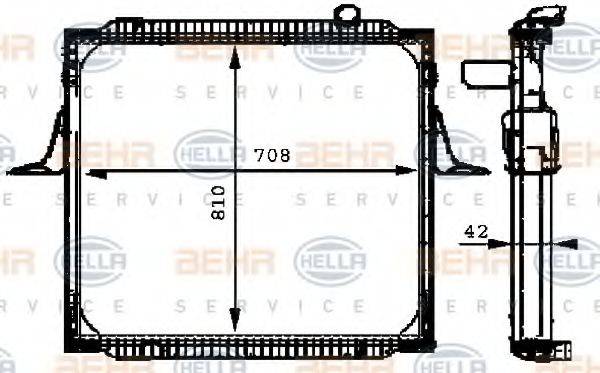 BEHR HELLA SERVICE 8MK376721661 Радіатор, охолодження двигуна