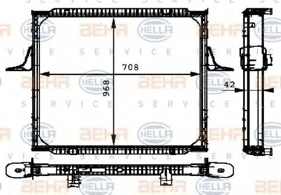 BEHR HELLA SERVICE 8MK376721671 Радіатор, охолодження двигуна