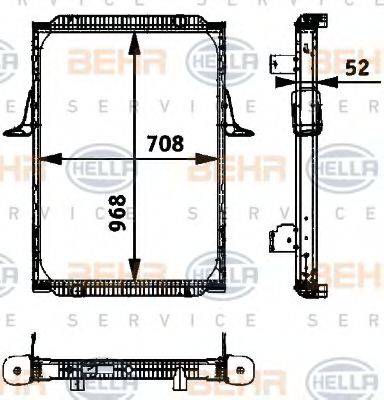 BEHR HELLA SERVICE 8MK376721731 Радіатор, охолодження двигуна