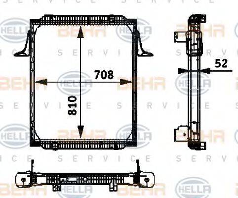 BEHR HELLA SERVICE 8MK376721771 Радіатор, охолодження двигуна