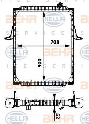 BEHR HELLA SERVICE 8MK376722061 Радіатор, охолодження двигуна