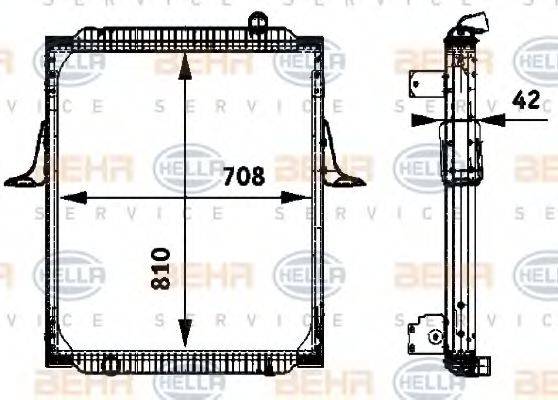 BEHR HELLA SERVICE 8MK376722071 Радіатор, охолодження двигуна