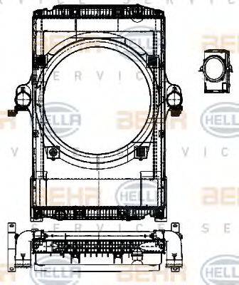 BEHR HELLA SERVICE 8MK376722201 модуль охолодження