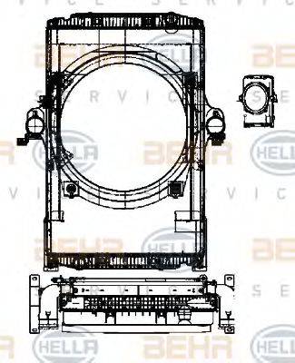 BEHR HELLA SERVICE 8MK376722211 модуль охолодження