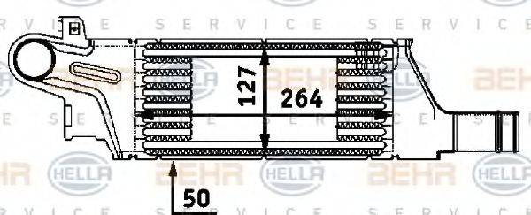 BEHR HELLA SERVICE 8ML376723201 Інтеркулер