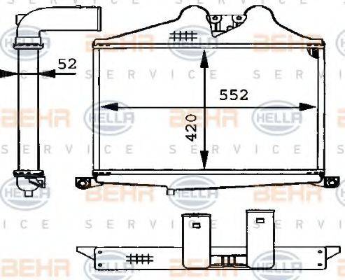 BEHR HELLA SERVICE 8ML376723731 Інтеркулер