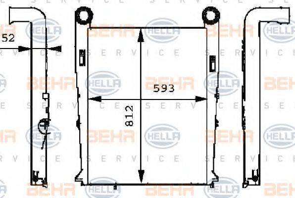 BEHR HELLA SERVICE 8ML376724071 Інтеркулер