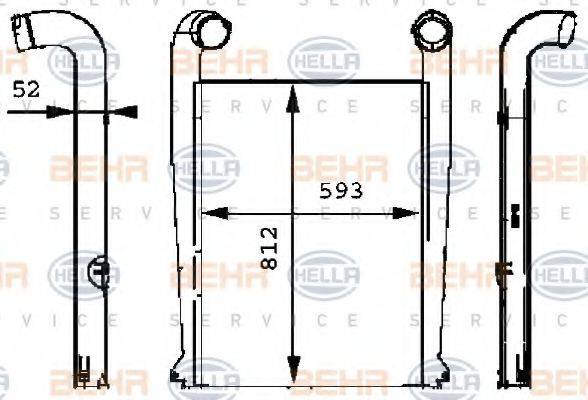 BEHR HELLA SERVICE 8ML376724081 Інтеркулер