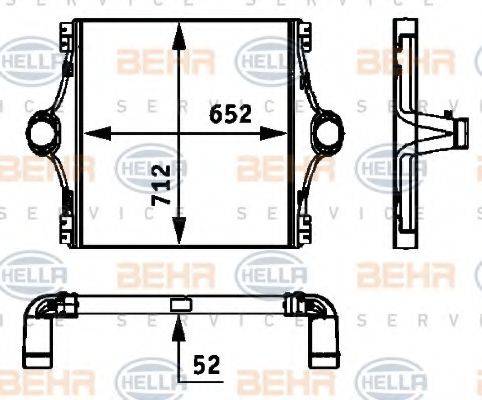 BEHR HELLA SERVICE 8ML376724101 Інтеркулер