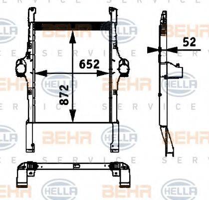 BEHR HELLA SERVICE 8ML376724251 Інтеркулер