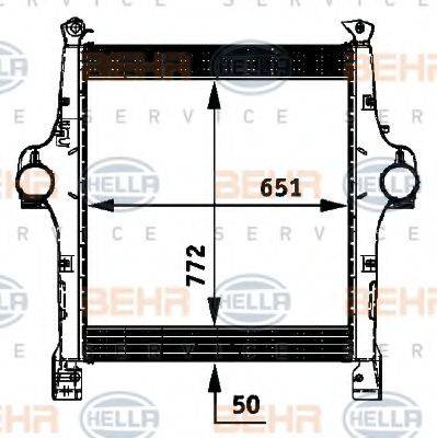 BEHR HELLA SERVICE 8ML376724301 Інтеркулер