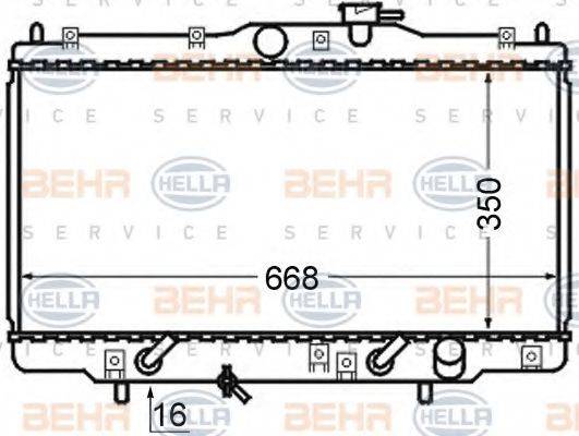 BEHR HELLA SERVICE 8MK376724511 Радіатор, охолодження двигуна