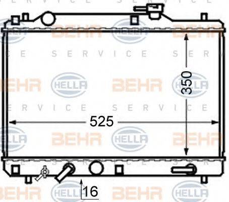 BEHR HELLA SERVICE 8MK376724701 Радіатор, охолодження двигуна