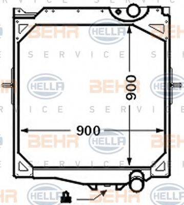 BEHR HELLA SERVICE 8MK376726591 Радіатор, охолодження двигуна