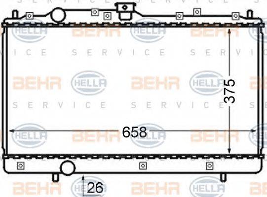 BEHR HELLA SERVICE 8MK376726611 Радіатор, охолодження двигуна